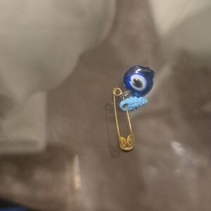 Blue Evil Eye Marble Charm